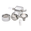 Wholesale 44mm 4 Layers aluminum snuff weed grinder with glass vial